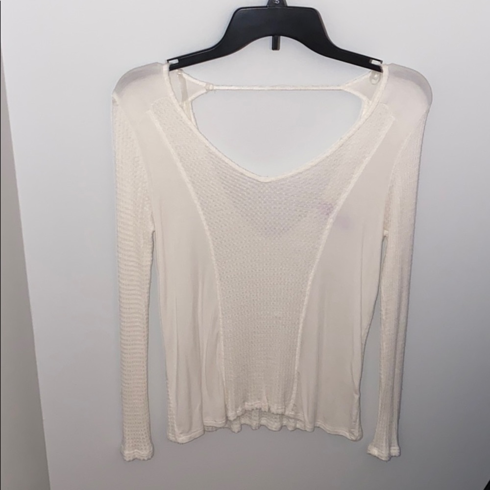 White waffle shirt